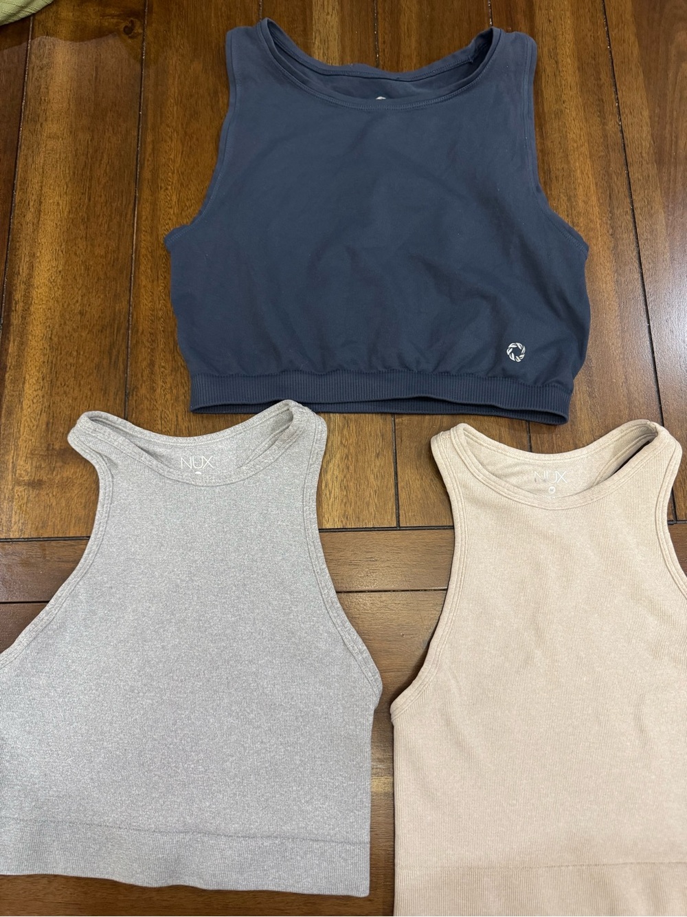 NUX Active Seamless Crops (NWT) & 1 NIKIBIKI High Neck Bra (EUC) - Size M